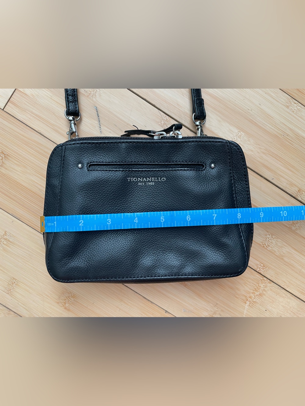Tignanello Black Leather Crossbody Strap - Women’s Accessory - Picture 6 of 8